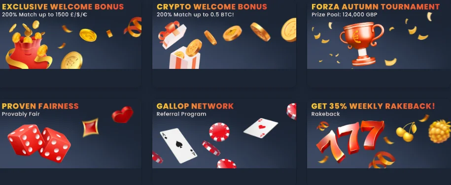 Forza Bet casino bonuses